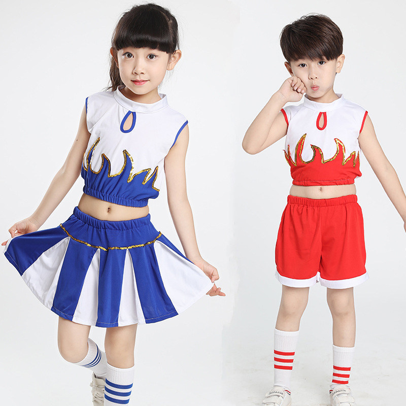 Children's cheerleading performance clothing children's aerobics dance skirt children's cheerleading stage costumes female