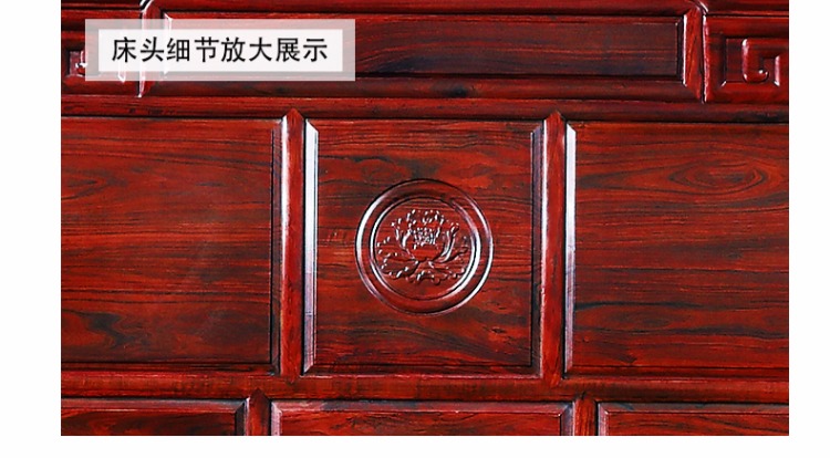 gỗ gụ Rosewood giường ngủ 1,5 / 1,8 mét master bedroom đồ gỗ vững chắc của Trung Quốc cổ đơn giản giường hôn nhân sang trọng - Giường các mẫu giường đẹp