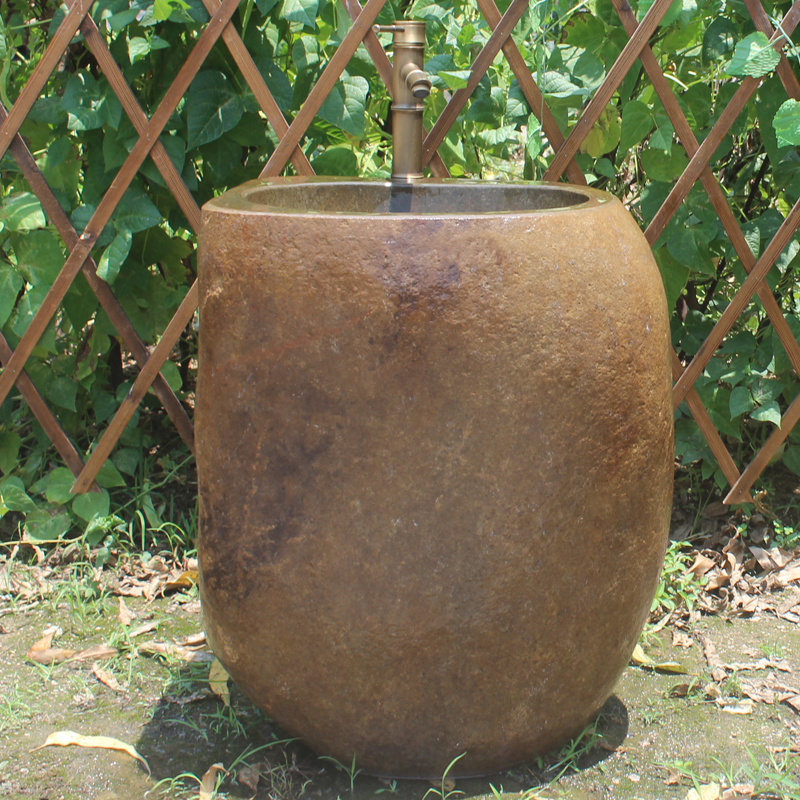 Pebble Stone Integrated Stone Pool Original Stone Wash Basin Whole Stone Wash Basin Garden Pool Garden Pool Outdoor Stone Stone Sink