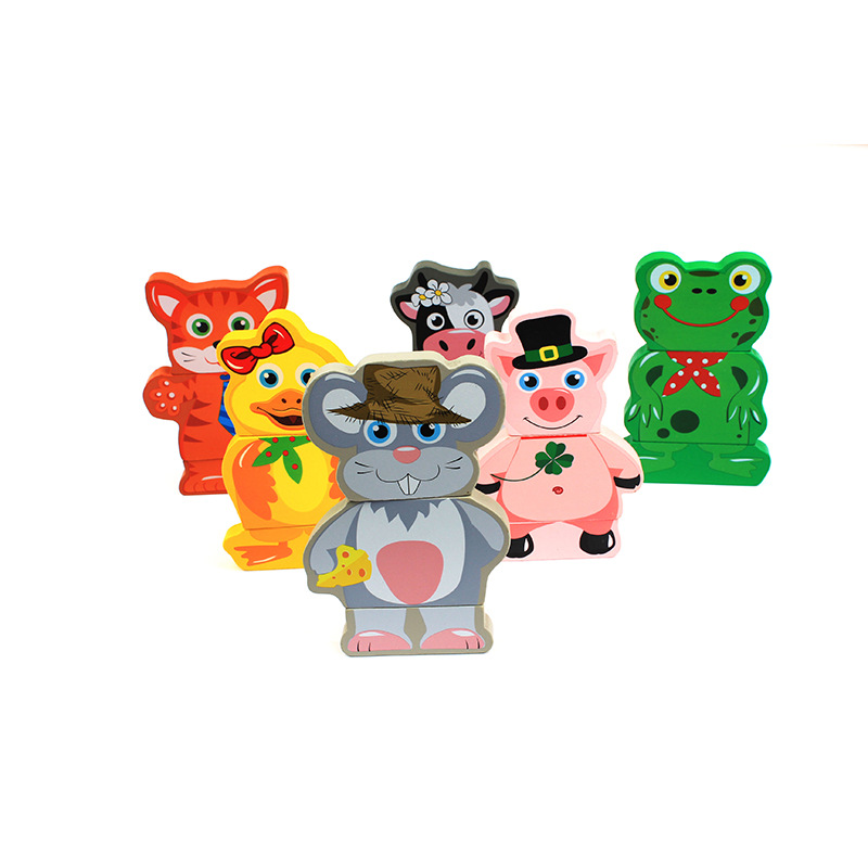 Young children puzzle early teaching toy magnetic stereo puzzle 1-2-3-year-old male and female baby 3D animal building blocks-Taobao