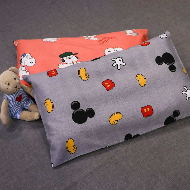 Pure cotton cartoon Mickey head child pillowcase 30x50 latex pillowcase 40x60 adult single pillow core set to be made