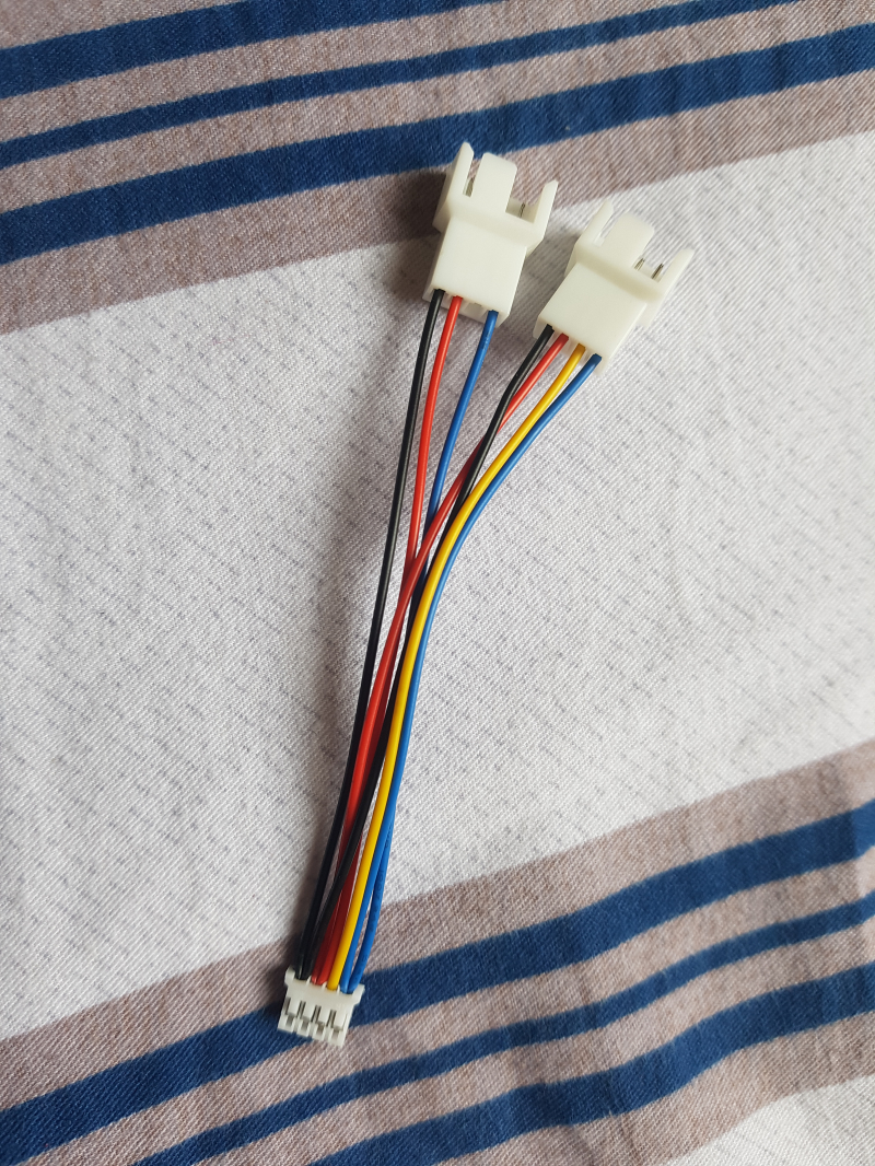 Graphics card fan four-pin temperature control extension cable transfer wiring graphics card motherboard small 4pin to ordinary fan 4p one point two