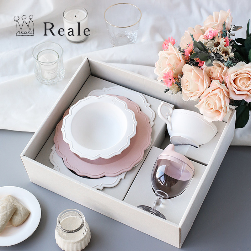 Japan Reale bamboo fiber baby baby coveted high face value children cutlery suit suction cup bowl tray high foot cup-Taobao