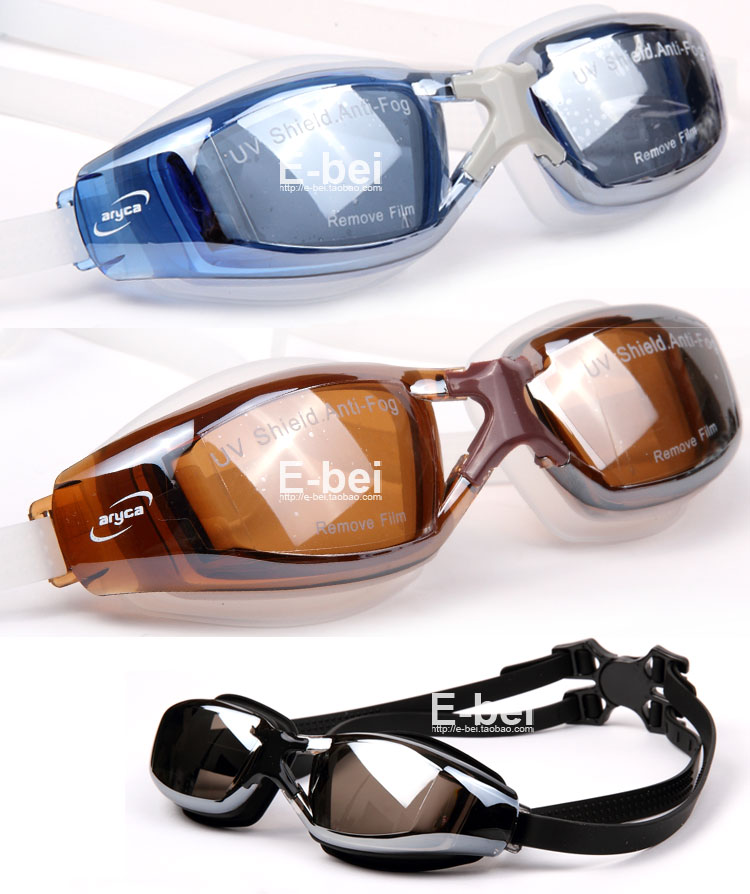 aryca Jalgia Plated Anti-Fog Swimming Goggles Swimming Goggles Swimming Glasses Big Frame Male Lady Silicone Buckle Swimming Goggles