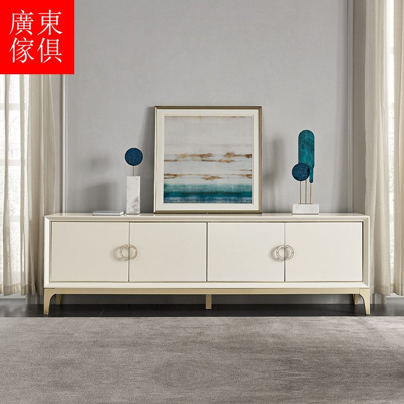 American light lavish full solid wood TV cabinet Living room with tea table Composition Serie A postmodern minimalist Home Type of ground Home