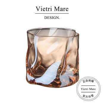 Vietri Mare Glass Cup, High-End Household Creative Liquor Glass, Twisted Wine Glass, Whiskey Cup | Tifone