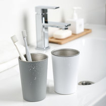 Japanese Mouthwash Cup Home Anti-Fall Child Stainless Steel Tooth Cylinder Minimalist Toothbrush Cup Lovers Toothbrushing Cup Wash Cup