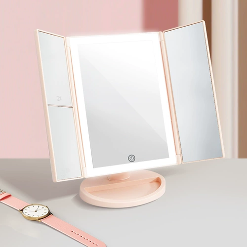 Япония светодиод с легким зеркалом для макияжа Портативное размещение больших красавиц зарядно зарядное световое зеркало дневное световое зеркало