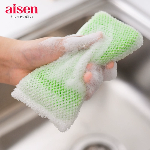 Японская айзен стиральная губчатая кухня Откройте для себя Dispelberry Baijie Cttken Pot Wan Wan Magic Sponge Wipe и пузырь