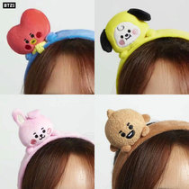 Korea BT21 cute baby series hair band Cute plush face wash hair headdress girls apply mask headband