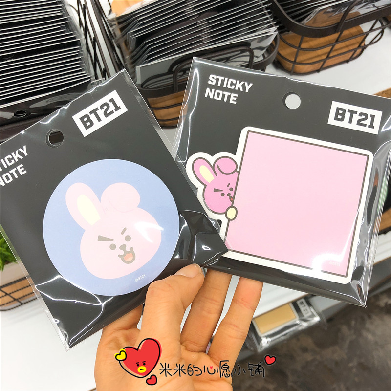 South Korea BT21 convenience post paper Convenience Strips Cartoon Index Book Sticker for Pepsi Noccasions