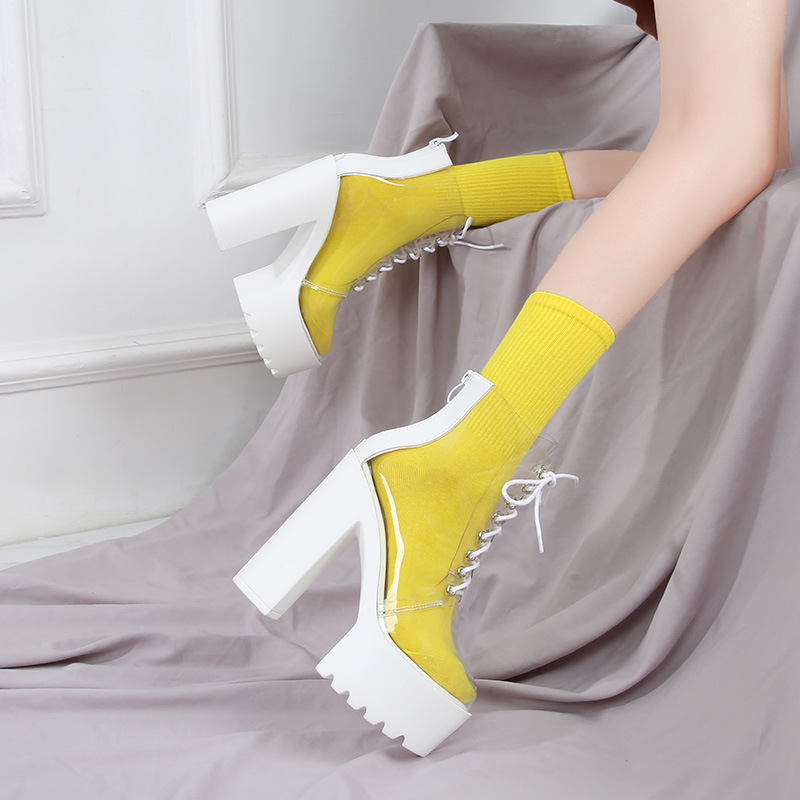Ds Performance Shoes New Style Ultra-High Heel Transparent Sandals Thick Heel Platform Waterproof Platform Bar Nightclub Female Dj Stage Boots Ds Performance Shoes New Style Ultra-High Heel Transparent Sandals Thick Heel Platform Waterproof Platform Bar Nightclub Female Dj Stage Boots