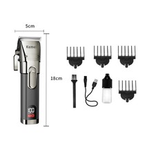 Kemei Hair Clipper Metal Body Cross-Border New LED LCD Digital Display No Jam USB Electric Clipper Limit Comb