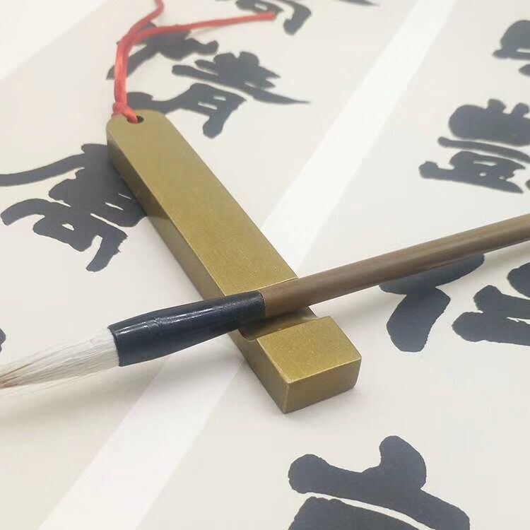 Bronze Town ruler Town ruler Calligraphy And Calligraphy Town Ruler Bronze Town Paper Bronze Pen Holder Pure Copper Town Ruler Pure Copper Town Paper Copper Press Ruler Bronze Pen Leaning