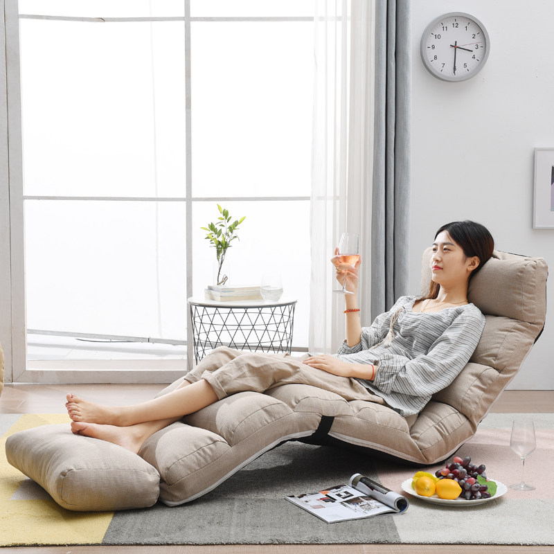 Lazy sofa tatami single small sofa foldable Japanese bay window bedroom back chair lazy chair net red