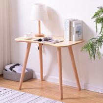 Solid Wood Desk Computer Desk Nordic Ins Wind Home Study Desk Notebook Computer Desk Bedroom Brief writing desk