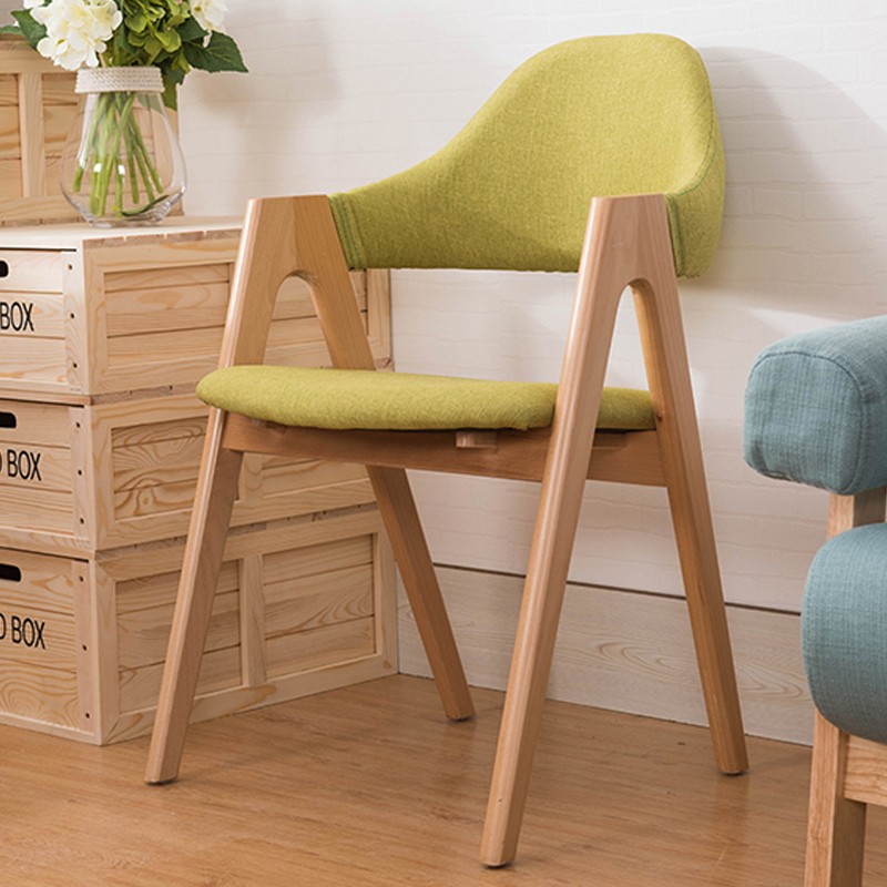 Solid wood dining chair Home Nordic chairs Back Chairs Restaurant Cafeterias Sweet shop Horn Chair Wood Chair Dresser 