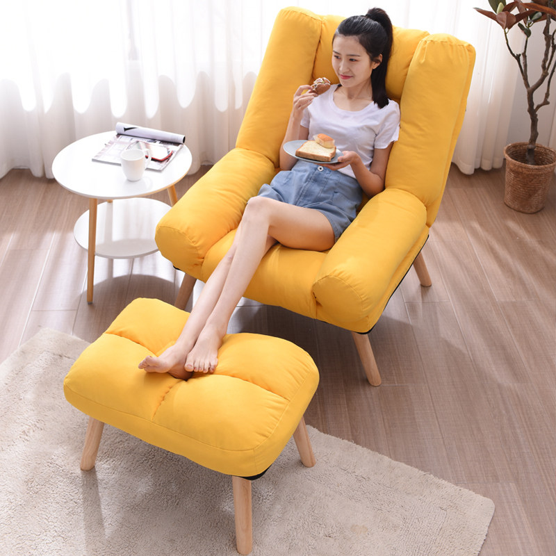 Lazy sofa single balcony leisure chair lazy chair bedroom computer sofa chair recliner room folding back chair