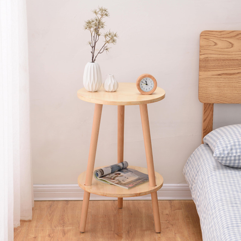 Nordic side table solid wood small round table simple sofa side table simple coffee table small table ins bay window leisure table