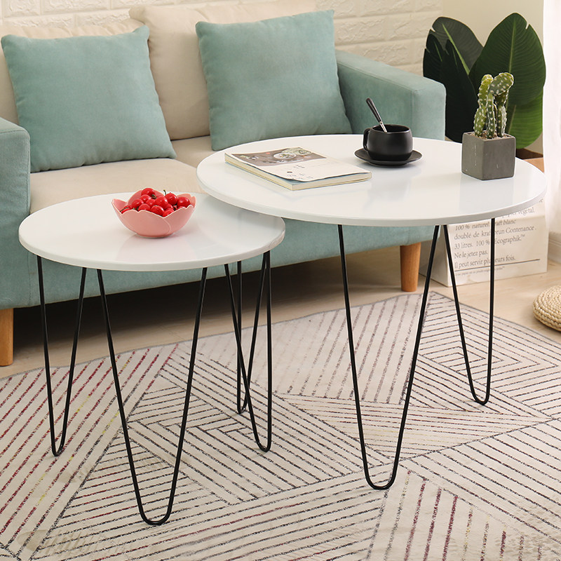 Ins Nordic side table wrought iron small round table simple home balcony small tea table sofa side table corner table net red side table