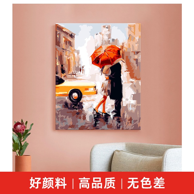 Self-painting, digital oil painting, diy hand-painting gift, couples marriage, hand-painted filling and painting