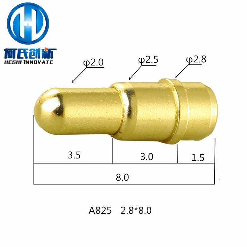 Manufacturer direct spring needle probe battery thimble contact point gold plated conductive needle POGOPIN Bluetooth headphones A825