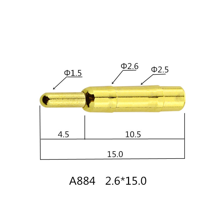 A884 spring thimble current needle pogopin conductive contact point spring probe small black clip telescopic elastic copper thimble