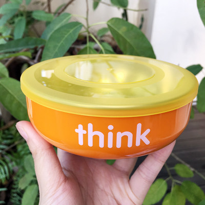 Spot American Thinkbaby Stainless Steel Liner Baby Wide Mouth Sealed Soup Bowl Dining Bowl 300ml