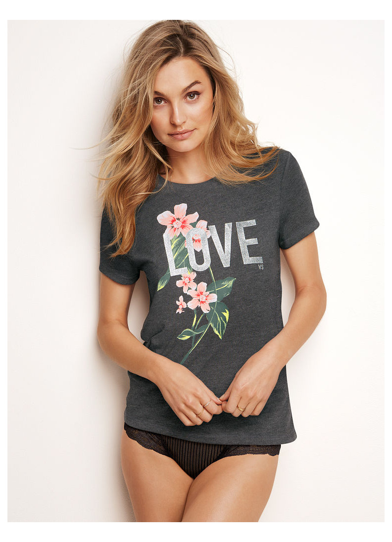 Victoria's Secret cổ tròn ngắn tay áo T-Shirt đồ ngủ 11130342