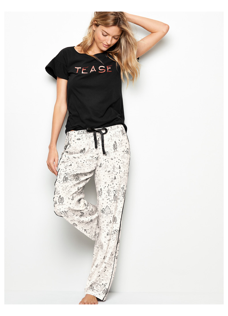 S tắt chương trình lớn xung quanh ngắn tay lỏng lẻo T-Shirt đồ ngủ giản dị 11116343 bộ pyjama nam
