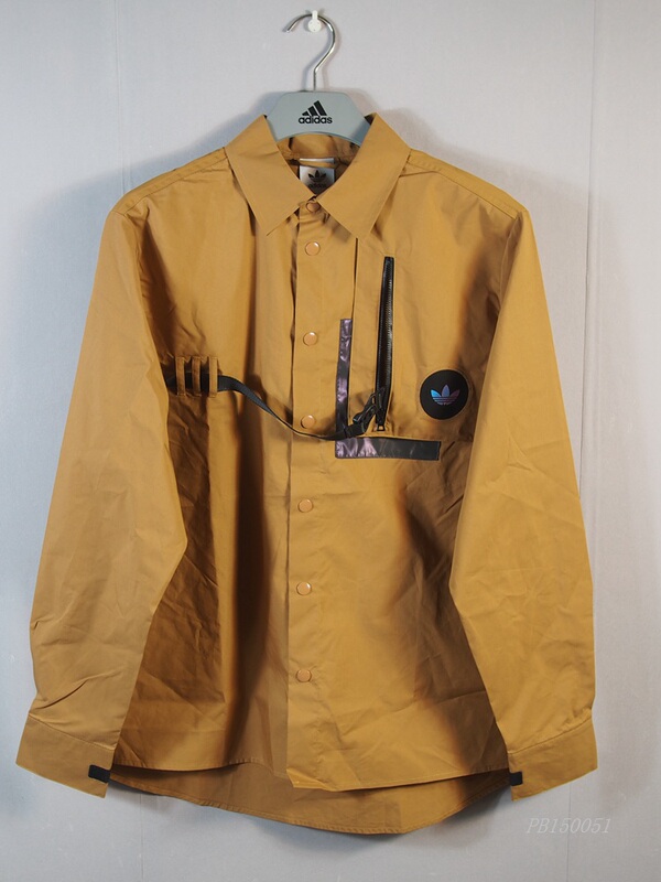 Adidas Originals Unisex Fashionable Versatile Casual Patch Pocket Work Shirt Jacket H58072