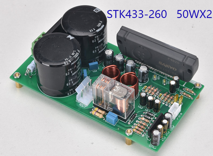 Fever Design STK433-260 Beautiful Sound Thickness Film 50WX2 Music HIFI Power Amplifier Kit Finished Board-Taobao