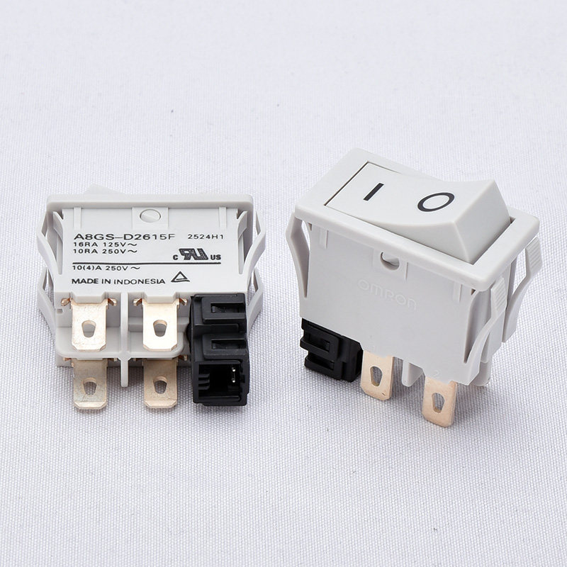 OMRON OMRON 10A 250V Wane power supply two-gear rocker switch with overload current inductance protection