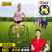 Baby shooting agility ladder butterfly ladder rope jumping grid ladder football training soft ladder childrens physical coordination outdoor sports