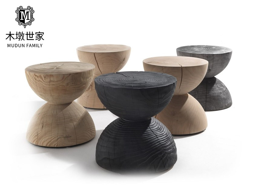 Nordic log wooden pier stool solid wood edge a few round wooden pile stool home creative low stool living room decorative personality stool