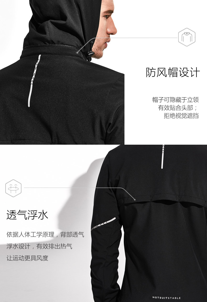 Áo khoác thể thao HOTSUIT chính hãng của Mỹ mùa thu và mùa đông trùm đầu chống gió chạy áo thể thao giản dị áo khoác gió nữ form rộng