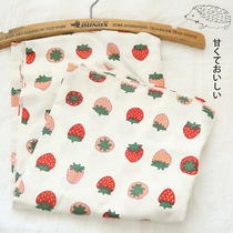 Cotton twill fabric small strawberry simple Lady bed sheet quilt cover handmade diy cotton fabric