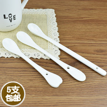 Korean version of coffee spoon ceramic spoon long handle short handle stirring water Cup spoon baby spoon seasoning spoon Cup spoon New