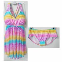 Hot spring womens swimsuit shorts conservative boxer printing split swimsuit anti-chlorine quick-drying seaside swimming YZ5099