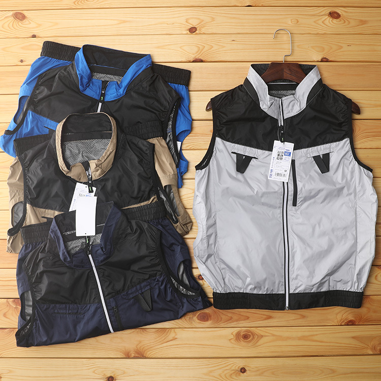 Great Value Summer Sun Protection Clothing, Cooling Air-Conditioned Vest with Fan for Men, Factory Workshop Heat-Relief Workwear with Reflective Strips