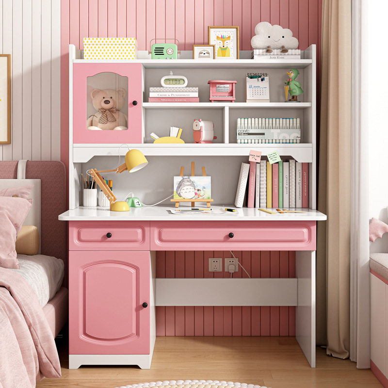 Desk Bookshelf Composition Study Desk Bookcase Integrated Student Home Small Family Type With Door Desk Containing Computer Desk