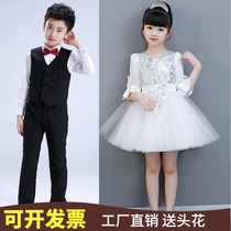 Childrens Festival Girls Dance Skirts Elementary School Students Graduation Poetry Recital Chorus Dress for men and women Shine Films in Costume Attire