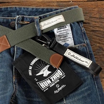 Good handsome men and women are easy to use overalls Joker retro canvas belt mens decorative belt Tide brand T2981