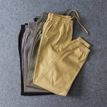 T515 Daily line single ~ tooling tie mouth foreign trade tail goods day single mens autumn cotton casual pants closed mens pants