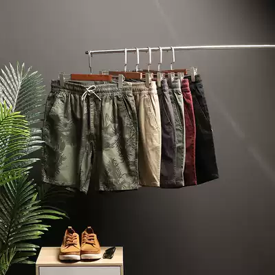 Australian niche three-dimensional cut washed micro-elastic yarn card men's summer casual shorts five-point pants T3004