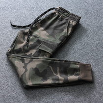 T550 color fans control into ~ French single foreign trade tail mens slim camouflage tooling closing pants ring casual pants