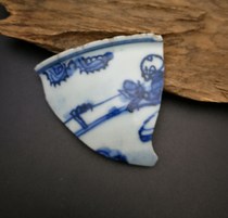 Tong 15 Ming Dynasty blue and white ancient porcelain learning specimens Su Ma Liqing flower picture baby play boy Big Head baby