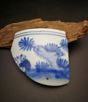 Tong 17 Ming Dynasty blue and white ancient porcelain pieces learn good specimen baby play boy Big Head baby character