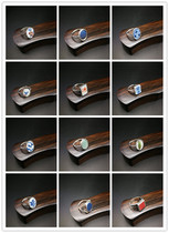 925 silver inlaid ancient porcelain ring Ming and Qing blue and white porcelain monochrome glaze live mouth adjustable