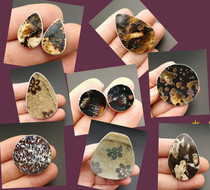 Large piece of ancient porcelain of Song Dynasty Jizhou Kiln Specimen kiln changed Tianmu Polished silver pendant design material